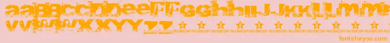 Abite Font – Orange Fonts on Pink Background