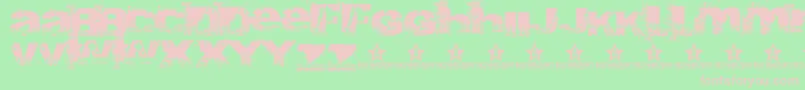 フォントAbite – 緑の背景にピンクのフォント