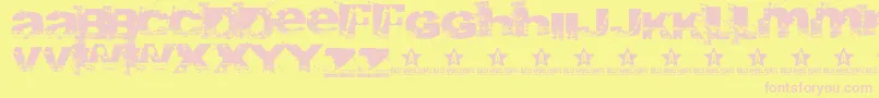 Abite Font – Pink Fonts on Yellow Background