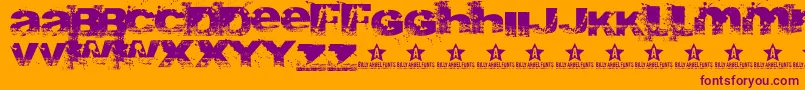 Abite Font – Purple Fonts on Orange Background
