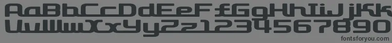 フォントD3RoadsterismWide – 黒い文字の灰色の背景