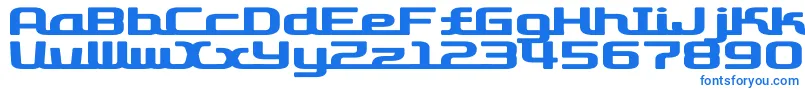 フォントD3RoadsterismWide – 青いフォント
