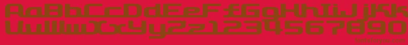 D3RoadsterismWide Font – Brown Fonts on Red Background