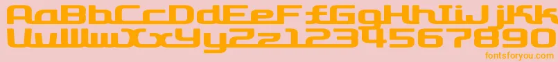 D3RoadsterismWide Font – Orange Fonts on Pink Background