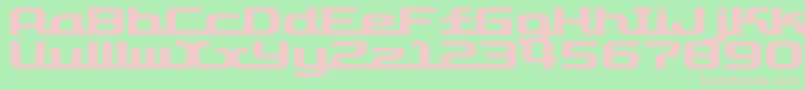 D3RoadsterismWide Font – Pink Fonts on Green Background