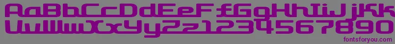 フォントD3RoadsterismWide – 紫色のフォント、灰色の背景