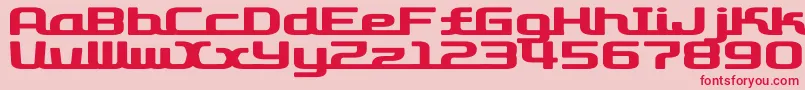 D3RoadsterismWide Font – Red Fonts on Pink Background