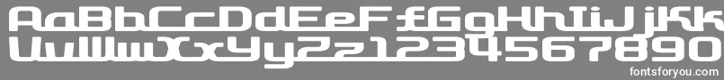 フォントD3RoadsterismWide – 灰色の背景に白い文字