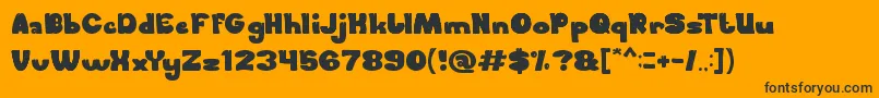 ForestThing Font – Black Fonts on Orange Background