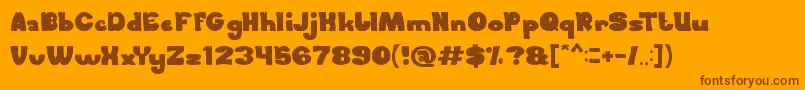 ForestThing Font – Brown Fonts on Orange Background