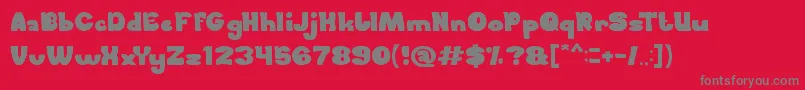 ForestThing Font – Gray Fonts on Red Background