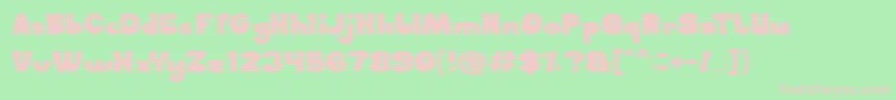 ForestThing Font – Pink Fonts on Green Background