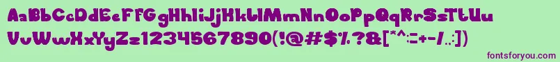 ForestThing Font – Purple Fonts on Green Background