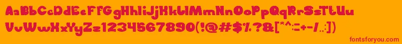 ForestThing Font – Red Fonts on Orange Background