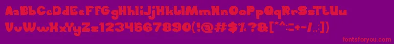 ForestThing Font – Red Fonts on Purple Background