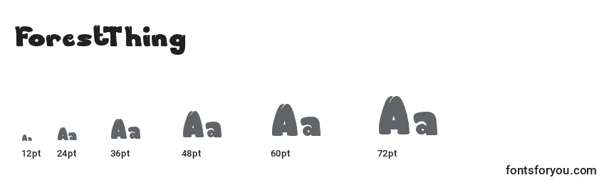 ForestThing Font Sizes