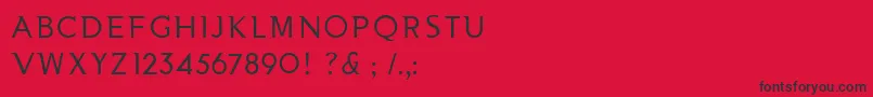 フォントNooaSemiserifRegular – 赤い背景に黒い文字