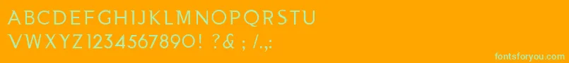 NooaSemiserifRegular Font – Green Fonts on Orange Background