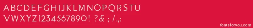 NooaSemiserifRegular Font – Pink Fonts on Red Background
