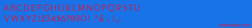 NooaSemiserifRegular Font – Red Fonts on Blue Background