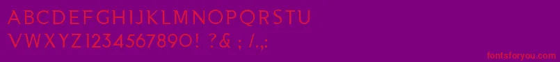 NooaSemiserifRegular Font – Red Fonts on Purple Background