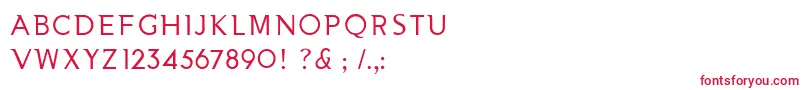 フォントNooaSemiserifRegular – 白い背景に赤い文字