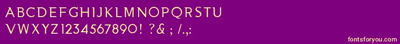 NooaSemiserifRegular Font – Yellow Fonts on Purple Background