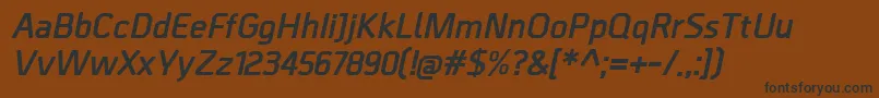 BordaBolditalic Font – Black Fonts on Brown Background