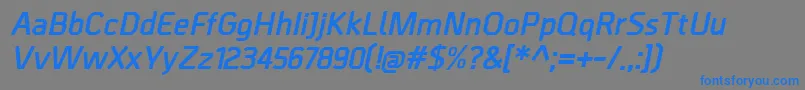 BordaBolditalic Font – Blue Fonts on Gray Background