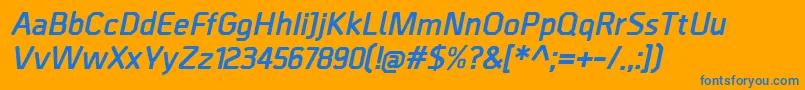 BordaBolditalic Font – Blue Fonts on Orange Background