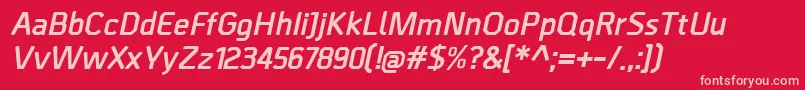 BordaBolditalic Font – Pink Fonts on Red Background
