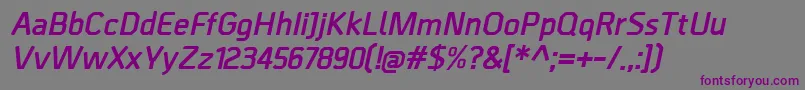 Fonte BordaBolditalic – fontes roxas em um fundo cinza