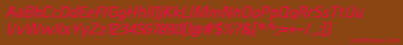 BordaBolditalic Font – Red Fonts on Brown Background