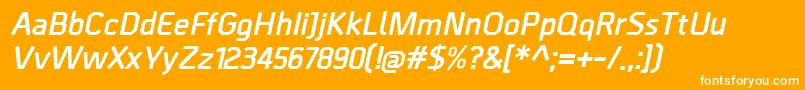 BordaBolditalic Font – White Fonts on Orange Background