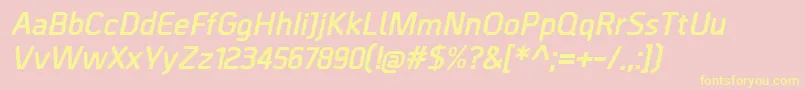 BordaBolditalic Font – Yellow Fonts on Pink Background