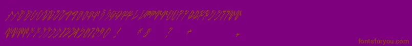 SexySlantUrbanhookupz Font – Brown Fonts on Purple Background