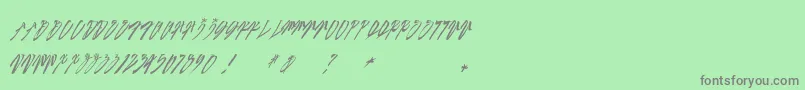 SexySlantUrbanhookupz Font – Gray Fonts on Green Background