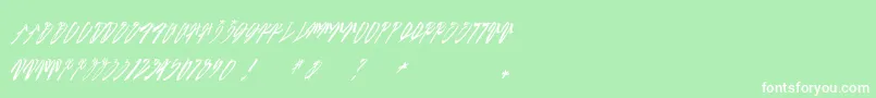 SexySlantUrbanhookupz Font – White Fonts on Green Background