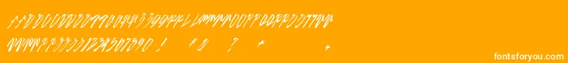 SexySlantUrbanhookupz Font – White Fonts on Orange Background