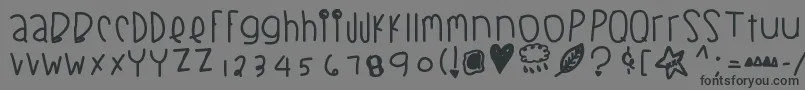 フォントBlackberrybluesthick – 黒い文字の灰色の背景