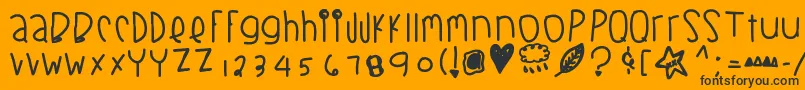 Blackberrybluesthick Font – Black Fonts on Orange Background