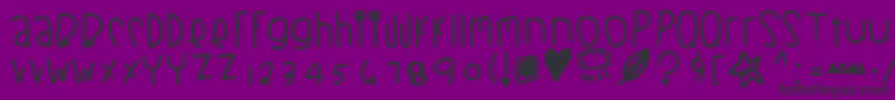 Blackberrybluesthick-Schriftart – Schwarze Schriften auf violettem Hintergrund