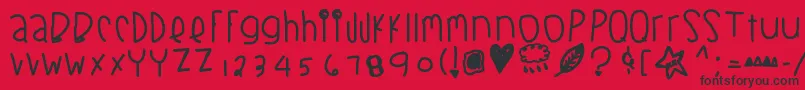 Blackberrybluesthick Font – Black Fonts on Red Background