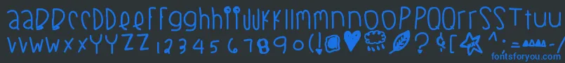 Blackberrybluesthick Font – Blue Fonts on Black Background