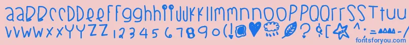 Blackberrybluesthick Font – Blue Fonts on Pink Background