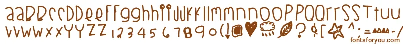 Blackberrybluesthick-fontti – ruskeat fontit valkoisella taustalla