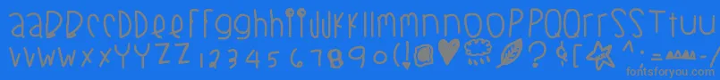 Шрифт Blackberrybluesthick – серые шрифты на синем фоне