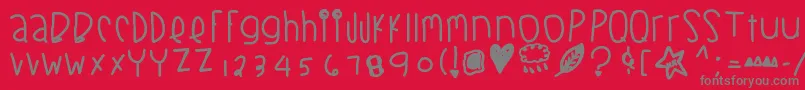 Blackberrybluesthick Font – Gray Fonts on Red Background