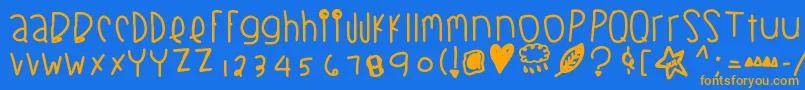 Blackberrybluesthick Font – Orange Fonts on Blue Background