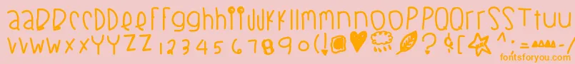 Blackberrybluesthick Font – Orange Fonts on Pink Background